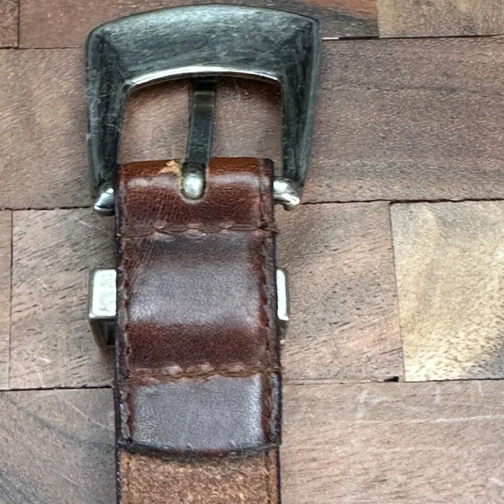 The Ritz Accessories Collection‎ Belt SZ Small Brown with silver Western Leather